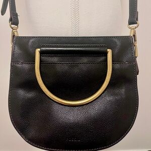 Fossil Nikki Small Leather Black Crossbody Bag